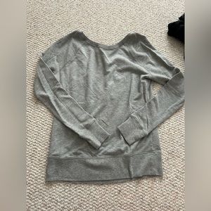 Zella gray sweatshirt open back size extra small.